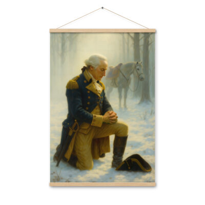 "The Prayer at Valley Forge" by R Hansen - 24" x 36" Poster with Hangers